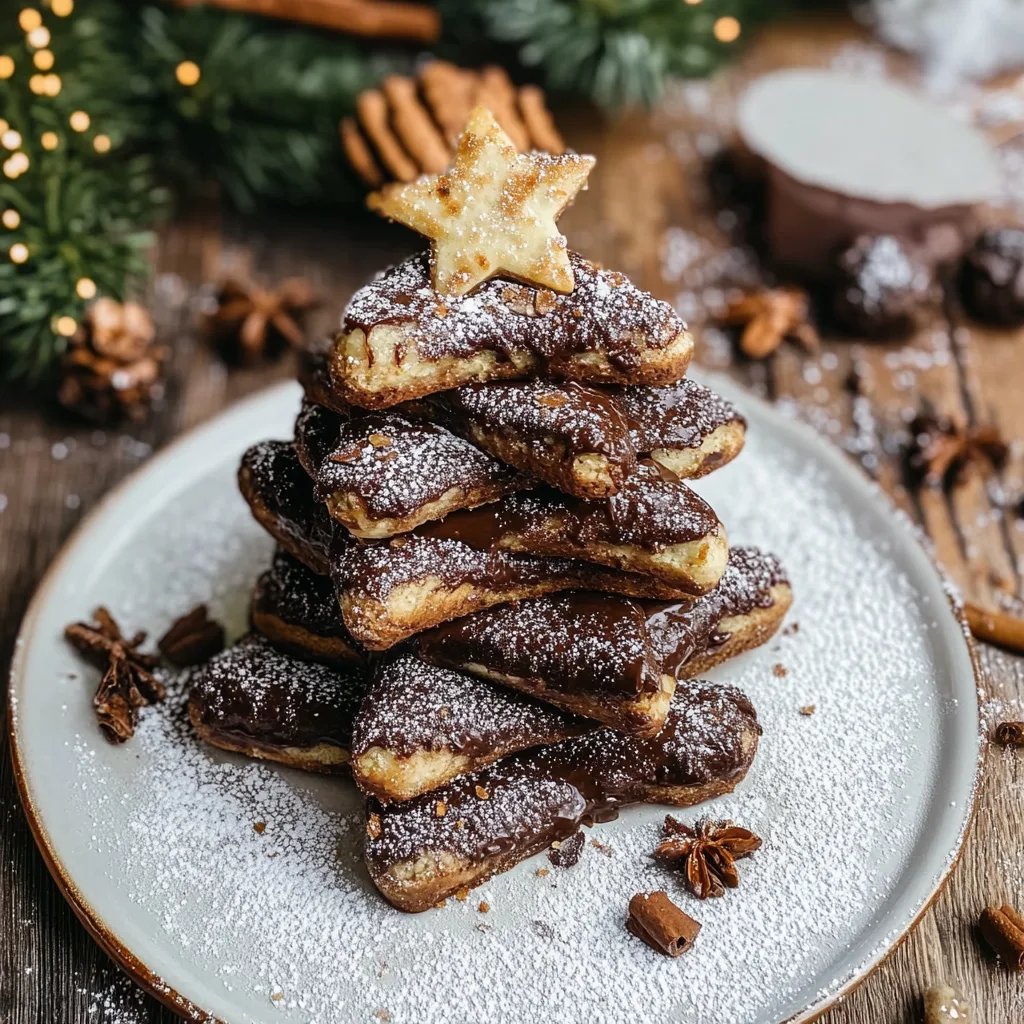 Nutella-Blätterteig-Weihnachtsbaum