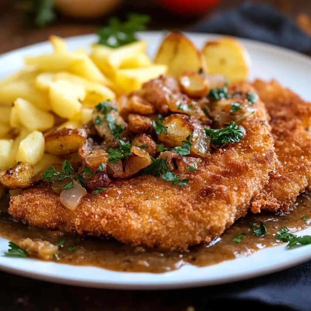 Schnitzel mit Pilzsoße