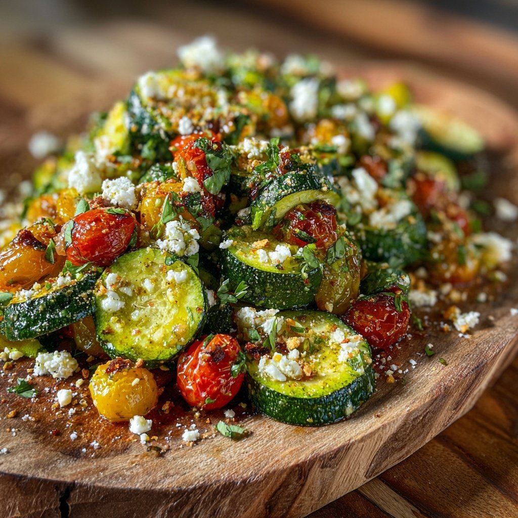 Kalorienarme Zucchini Pfanne Mit Feta