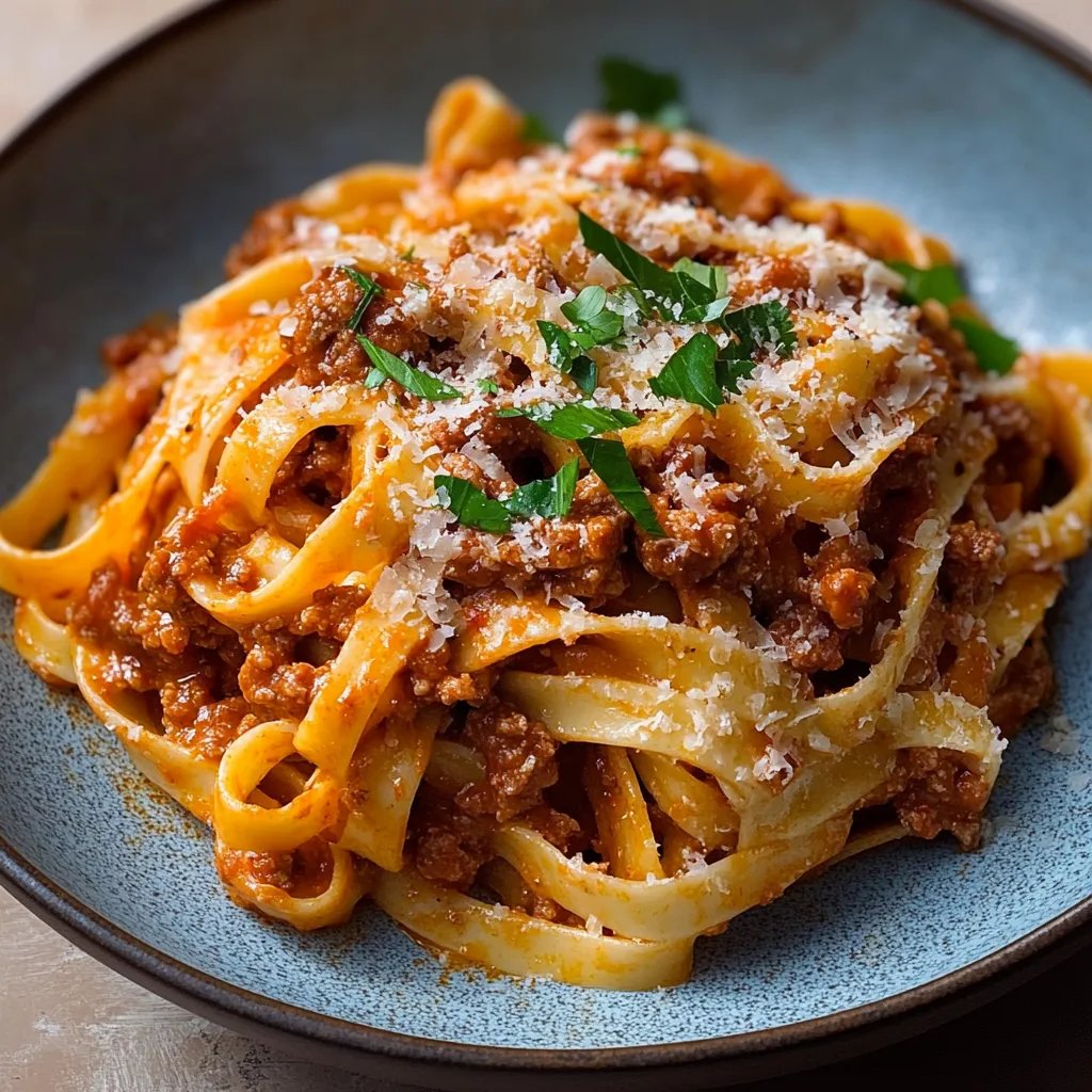 Cremige Fettuccine Bolognese