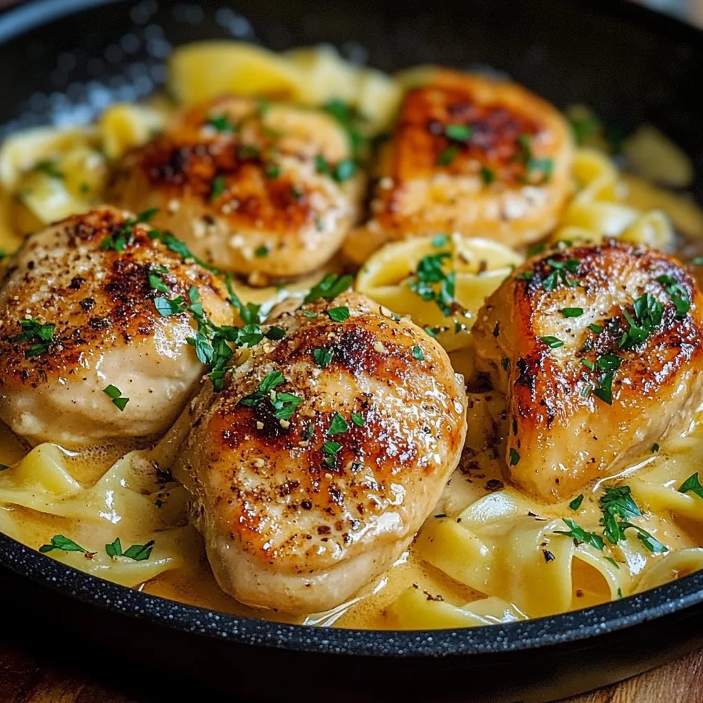 Schnelles One-Pan Chicken mit Butternudeln
