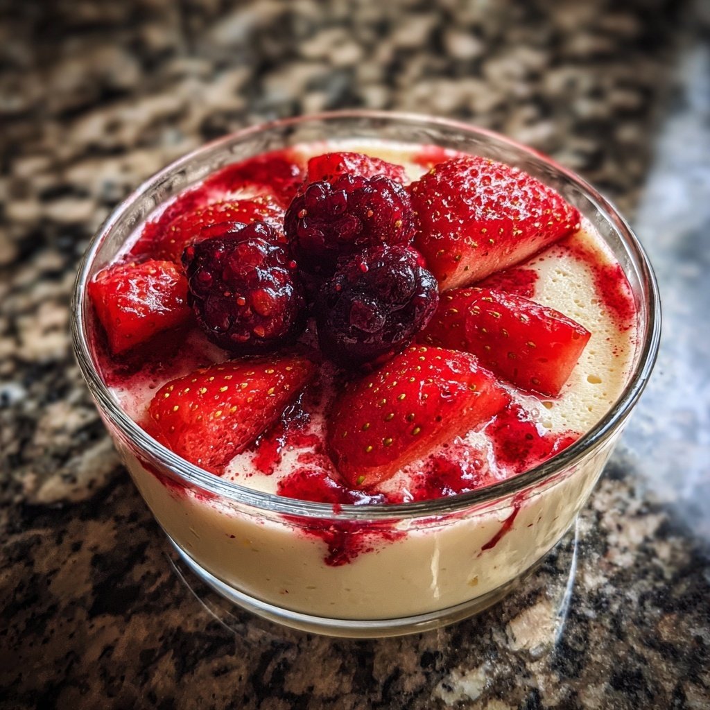 Erdbeer Vanille Creme Mit Beeren