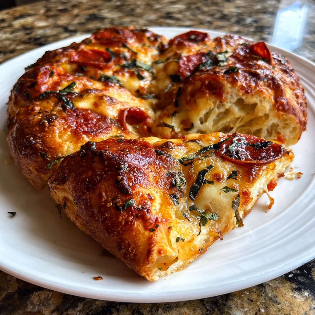 Valentins-Pizza in Herzform