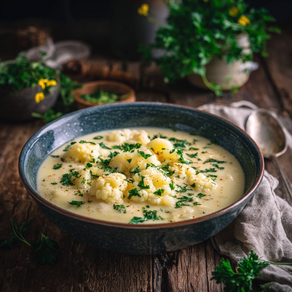 Blumenkohl Suppe Mit Kartoffeln