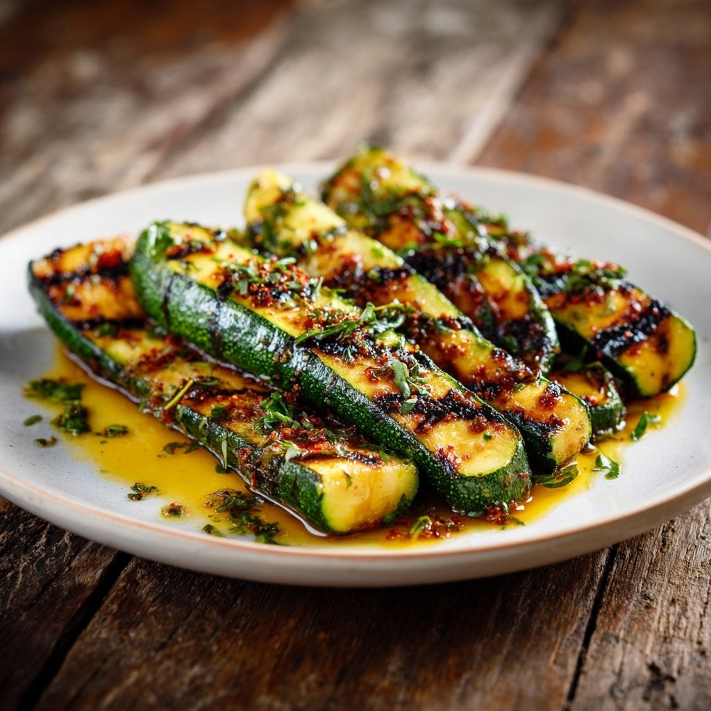 Gegrillte Zucchini Mit Zitronen Marinade
