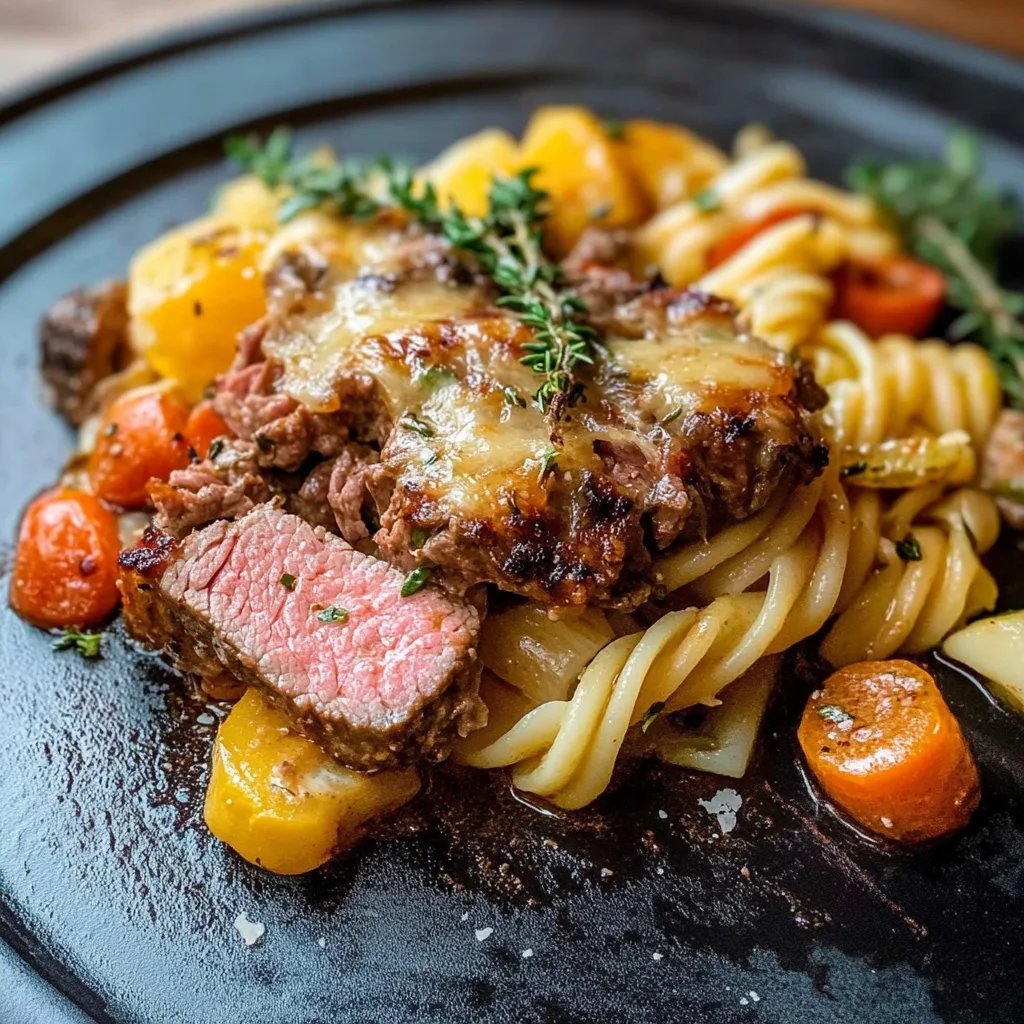 Nudelauflauf mit Hackfleisch und Gemüse