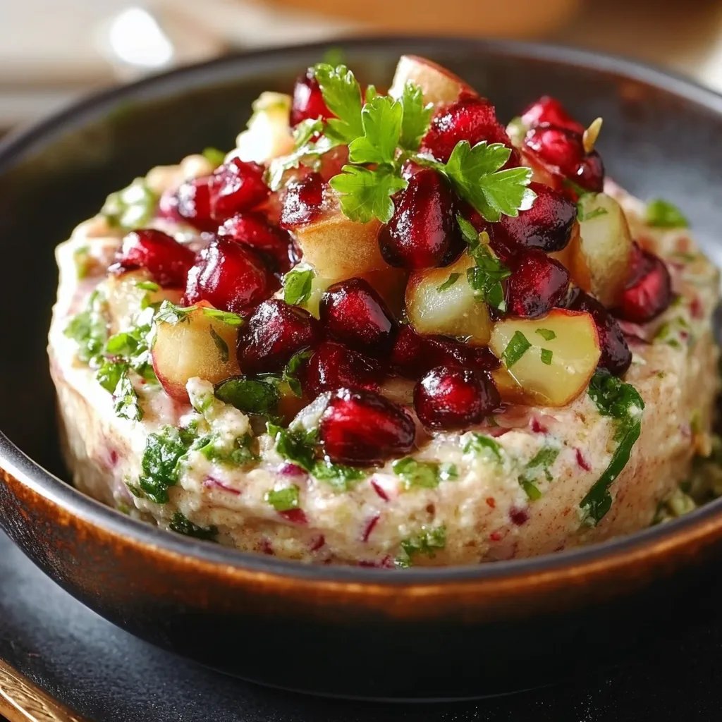 Brokkoli-Tatar mit Granatapfel