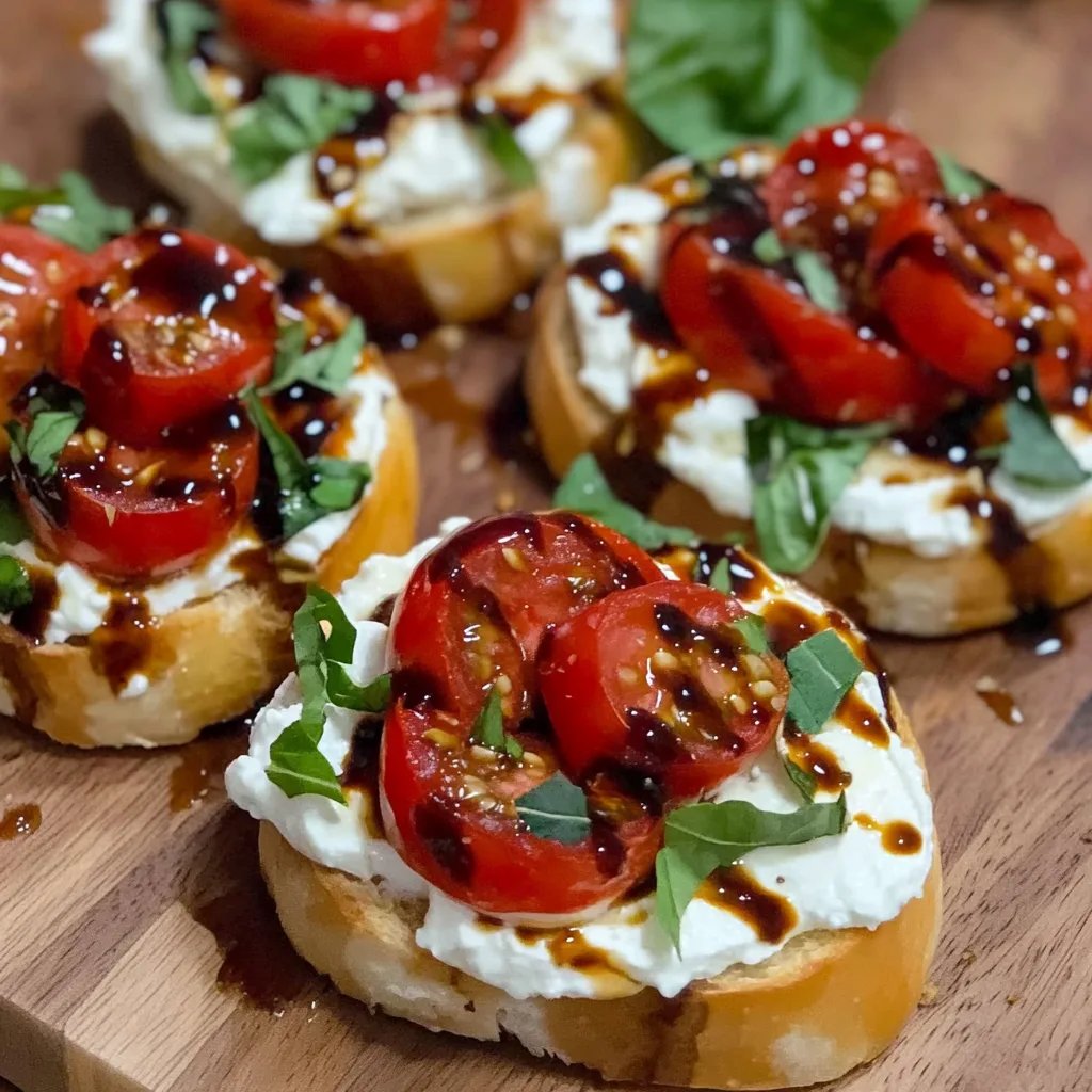 Ricotta-Bruschetta mit gerösteten Tomaten