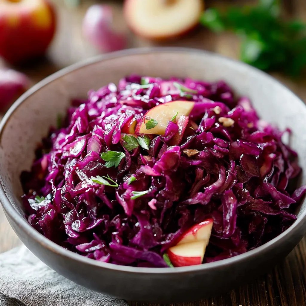 Geschmortes Rotkraut mit Apfel und Cranberries