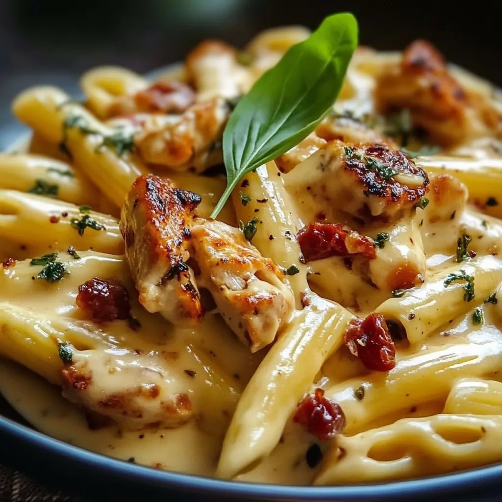 Überbackene Hähnchen-Mozzarella-Pasta