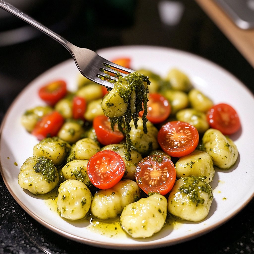 Gnocchi mit Pesto und Kirschtomaten