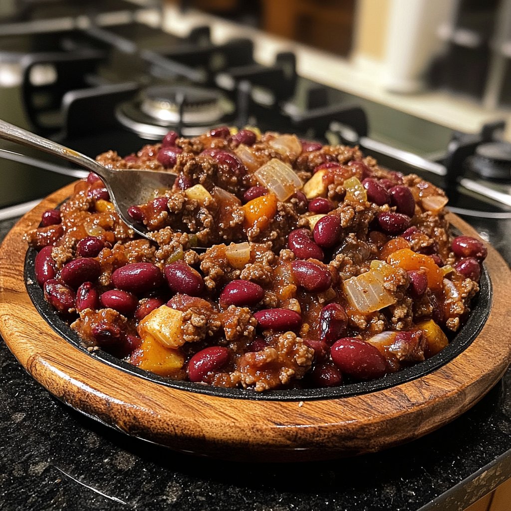 Hackfleisch Pfanne mit Kidneybohnen
