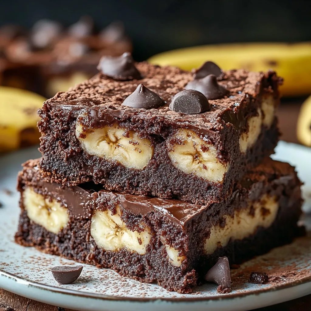 Saftige Bananen Brownies