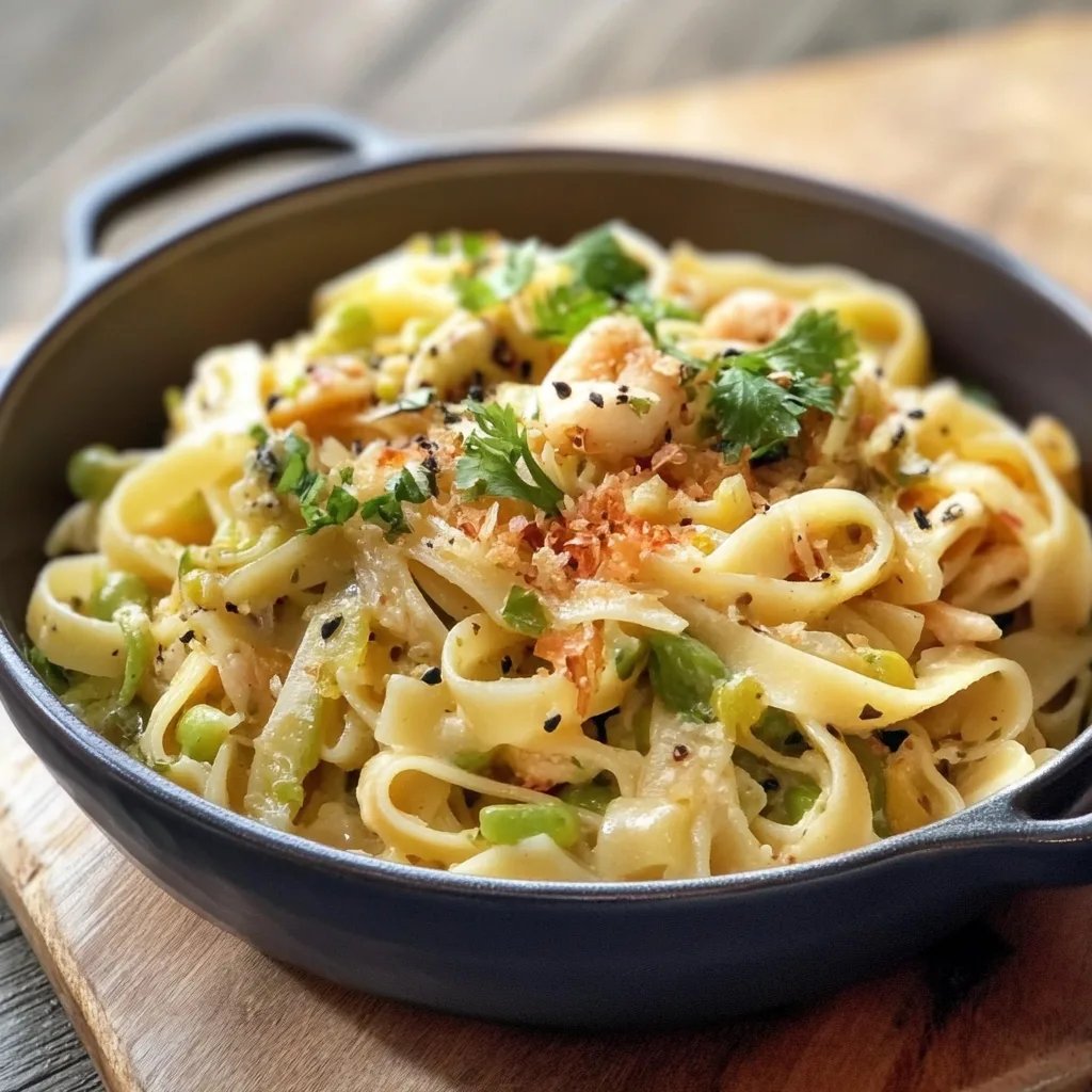 Bandnudeln mit Spitzkohl