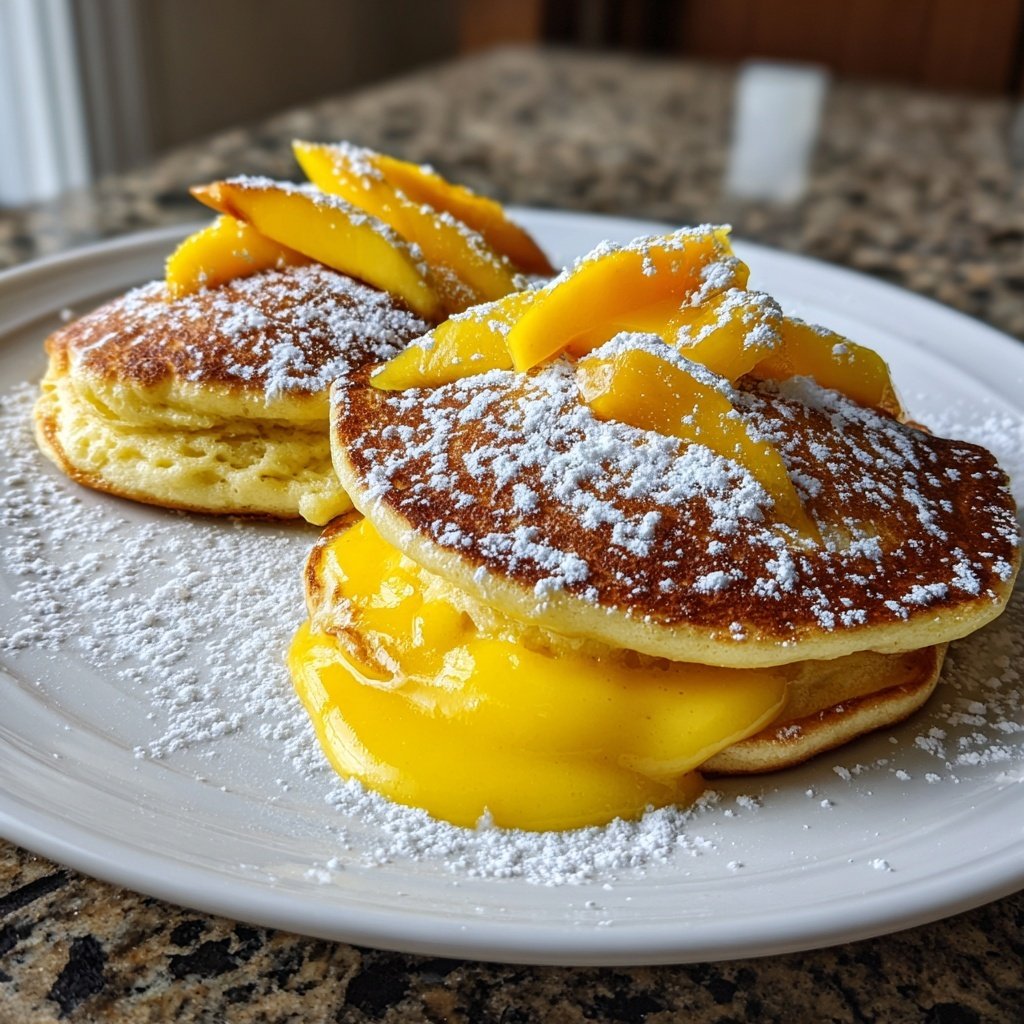 Pfannkuchen mit Mango