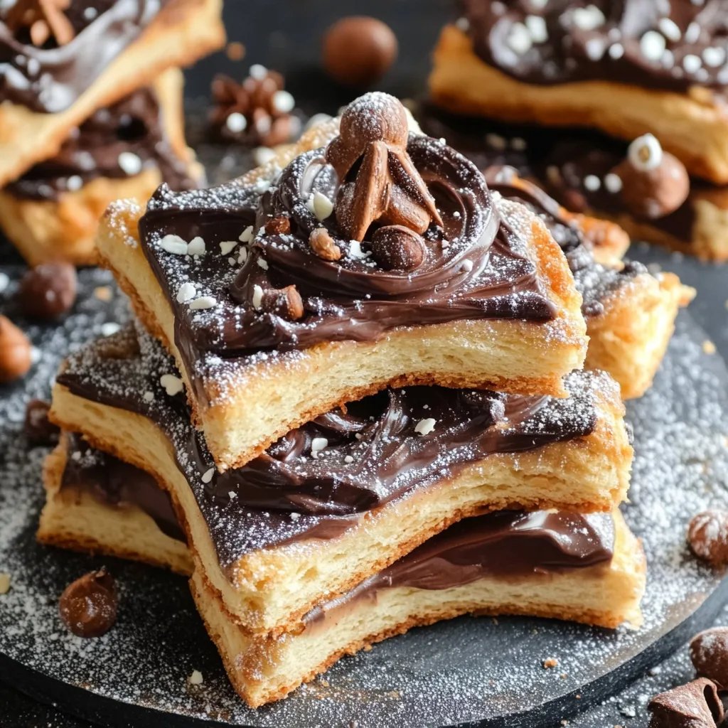 Nutella-Weihnachtsbäume aus Blätterteig