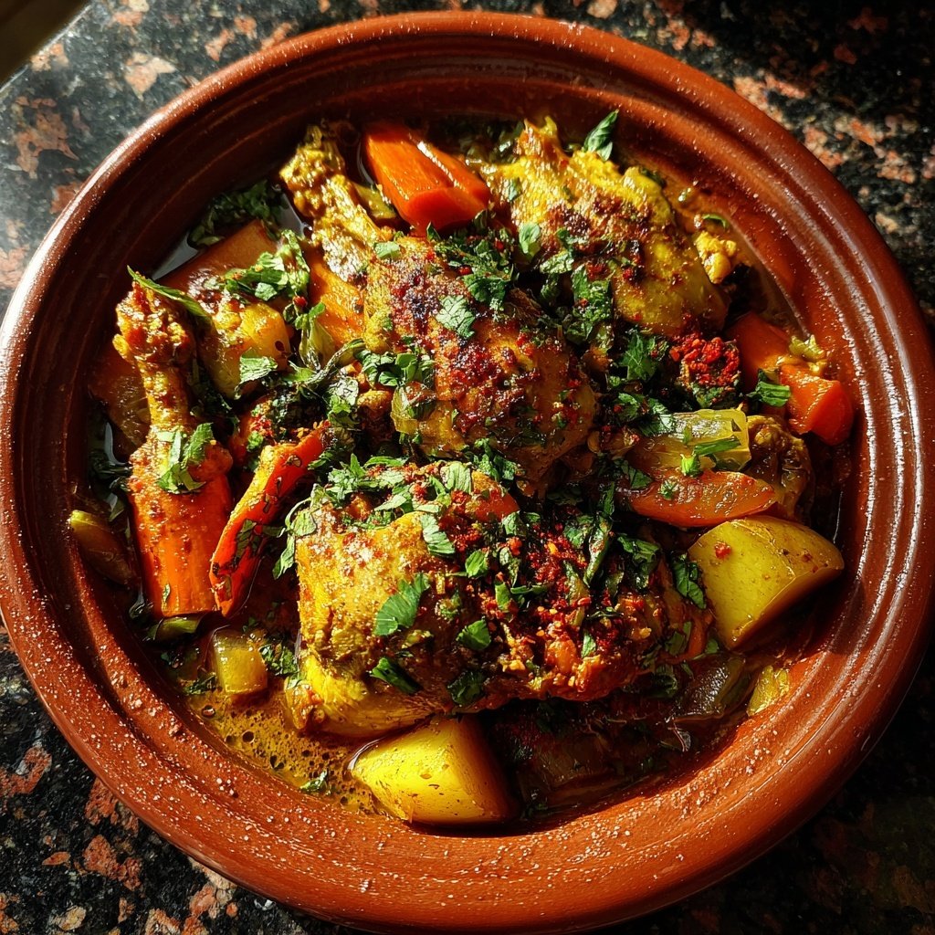 Internationale Küche Marokkanisches Hähnchen-Tagine