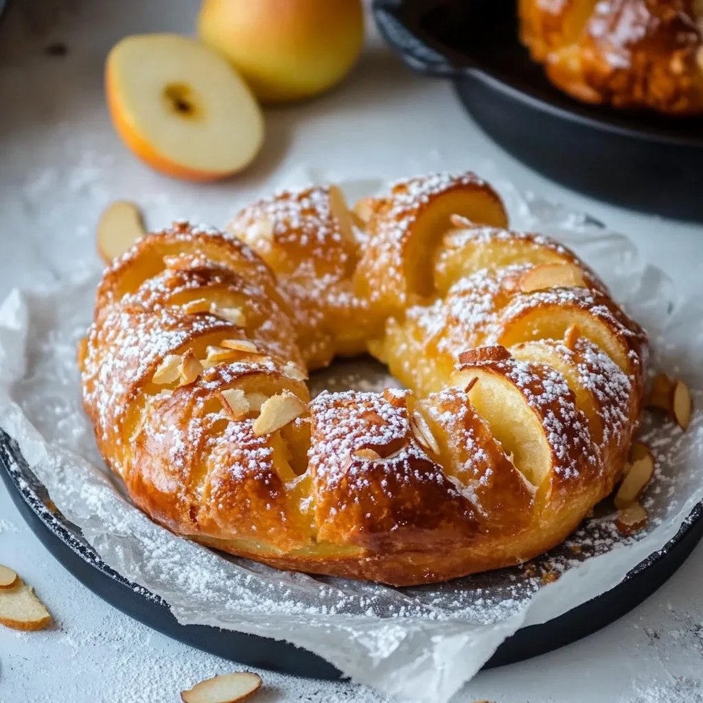 Apfelringe im Blätterteig aus der Heißluftfritteuse