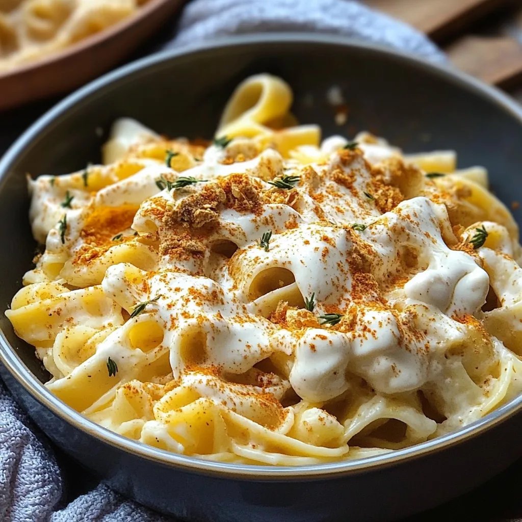 Nudeln mit Paprikabutter & Knoblauch Joghurt