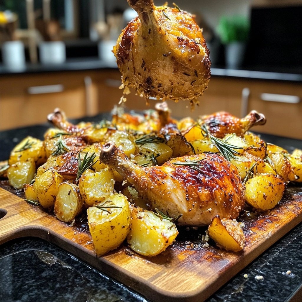 Hähnchen-Rosmarinkartoffel-Blech