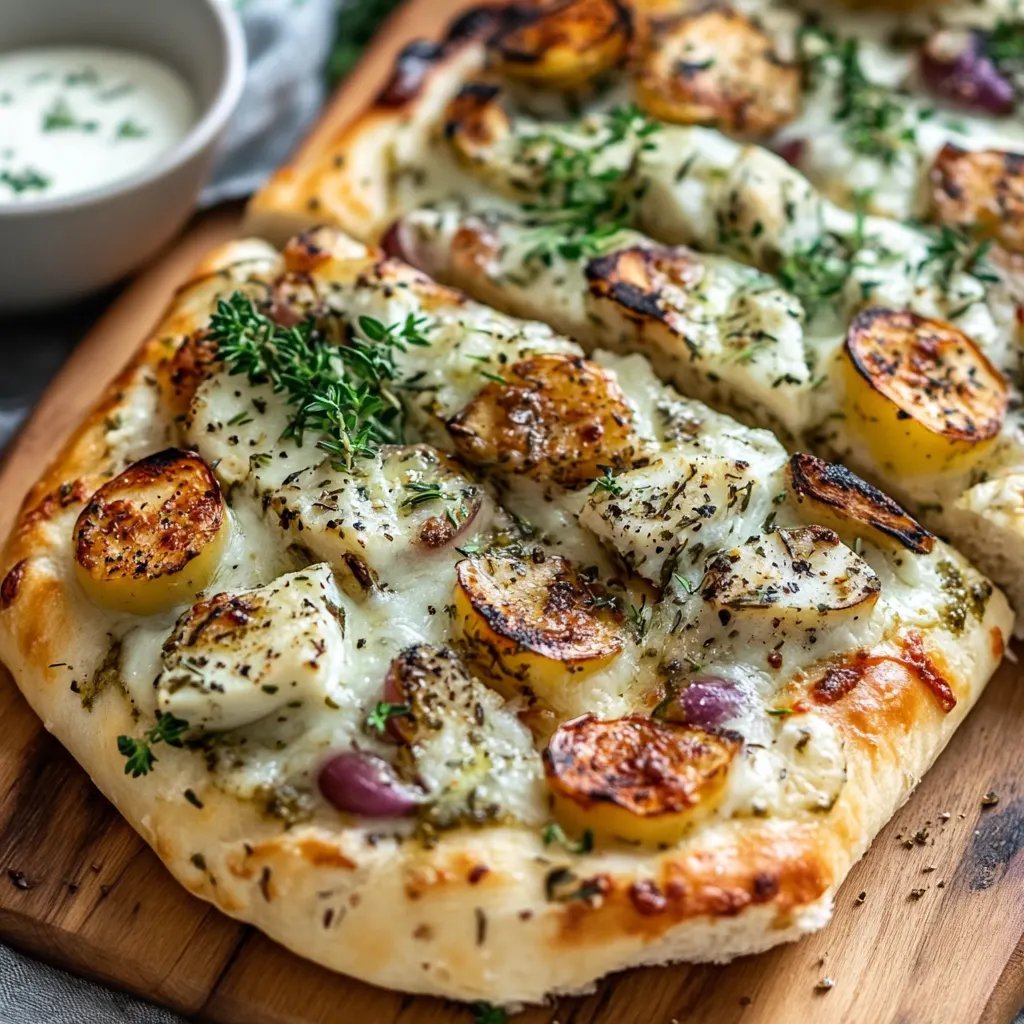 Griechisches Hähnchen-Fladenbrot