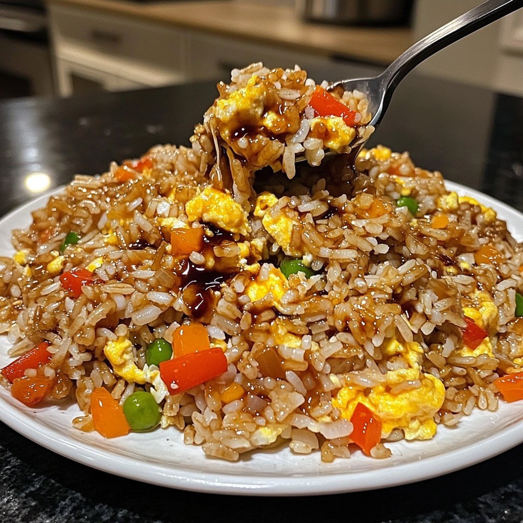 Gebratener Reis mit Sojasauce